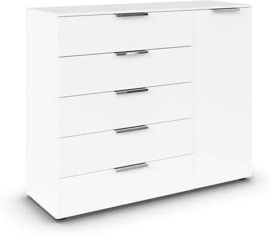 Moderne weisse Wohnkommode mit praktischer Stauraumnutzung, Standardbreite 120 Zentimeter