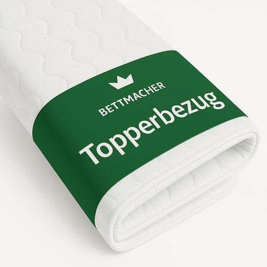 OEKOTex zertifizierter Mikrofaser-Topperbezug mit Reissverschluss, waschbar bei 60C, passend fur 5-7 cm hohe 160 x 200 cm Topper